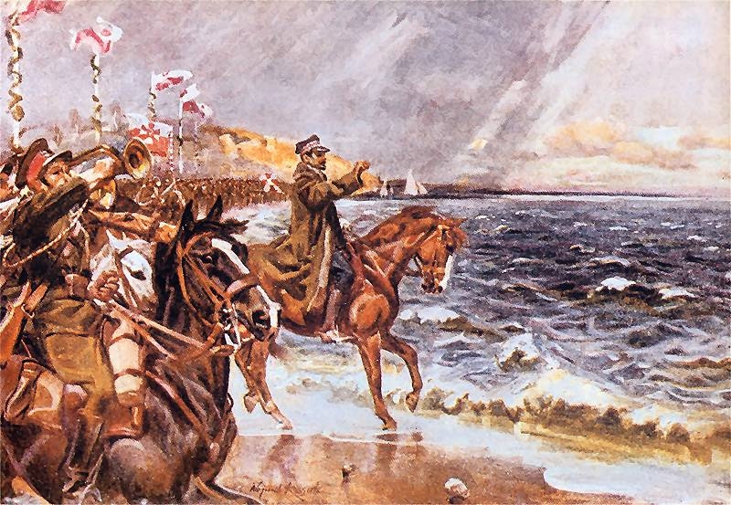 Obraz „Zaślubiny Polski z morzem” (1931) Wojciech Kossak (1857–1942)